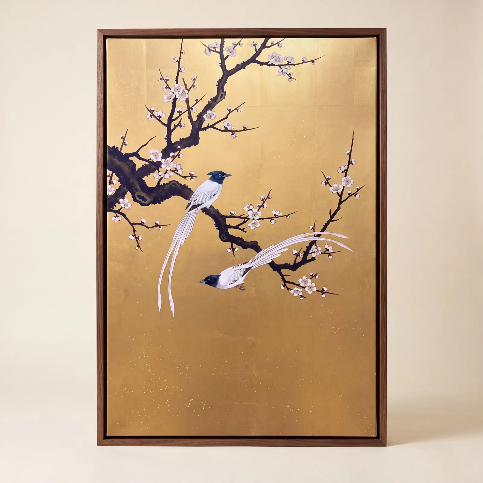 First Light, the full painting shown in a walnut frame
